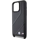 BMW BMHCP15L23PSCCK iPhone 15 Pro 6.1" czarny/black hardcase M Edition Carbon Stripe & Strap