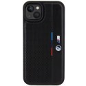 BMW BMHCP15M23PUPVK iPhone 15 Plus / 14 Plus 6.7" czarny/black hardcase Perforated Tricolor Line