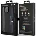 BMW BMHCP15M23PUPVK iPhone 15 Plus / 14 Plus 6.7" czarny/black hardcase Perforated Tricolor Line