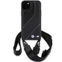 BMW BMHCP15S23PSCCK iPhone 15 / 14 / 13 czarny/black hardcase M Edition Carbon Stripe & Strap