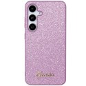 Guess GUHCS24SHGGSHU S24 S921 fioletowy/purple hardcase Glitter Script