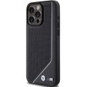 BMW BMHMP15X23PUCPK iPhone 15 Pro Max 6.7" czarny/black hardcase Perforated Twisted Line MagSafe