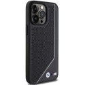 BMW BMHMP15X23PUCPK iPhone 15 Pro Max 6.7" czarny/black hardcase Perforated Twisted Line MagSafe