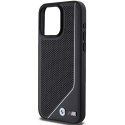 BMW BMHMP15L23PUCPK iPhone 15 Pro 6.1" czarny/black hardcase Perforated Twisted Line MagSafe