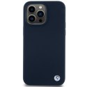 BMW BMHCP15LSILNA iPhone 15 Pro 6.1" granatowy/navy hardcase Silicone Metal Logo