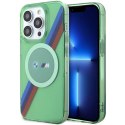 BMW BMHMP15LHDTN iPhone 15 Pro 6.1" zielony/green hardcase M Tricolor Stripes MagSafe