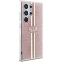 Guess GUHCS24LH4PSEGP S24 Ultra S928 różowy/pink hardcase IML 4G Gold Stripe