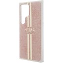 Guess GUHCS24LH4PSEGP S24 Ultra S928 różowy/pink hardcase IML 4G Gold Stripe