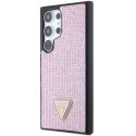 Guess GUHCS24LHDGPPP S24 Ultra S928 różowy/pink hardcase Rhinestone Triangle