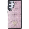 Guess GUHCS24LHDGPPP S24 Ultra S928 różowy/pink hardcase Rhinestone Triangle