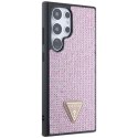 Guess GUHCS24LHDGPPP S24 Ultra S928 różowy/pink hardcase Rhinestone Triangle