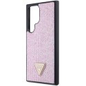 Guess GUHCS24LHDGPPP S24 Ultra S928 różowy/pink hardcase Rhinestone Triangle