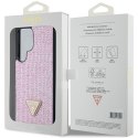 Guess GUHCS24LHDGPPP S24 Ultra S928 różowy/pink hardcase Rhinestone Triangle