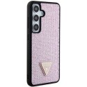 Guess GUHCS24SHDGPPP S24 S921 różowy/pink hardcase Rhinestone Triangle