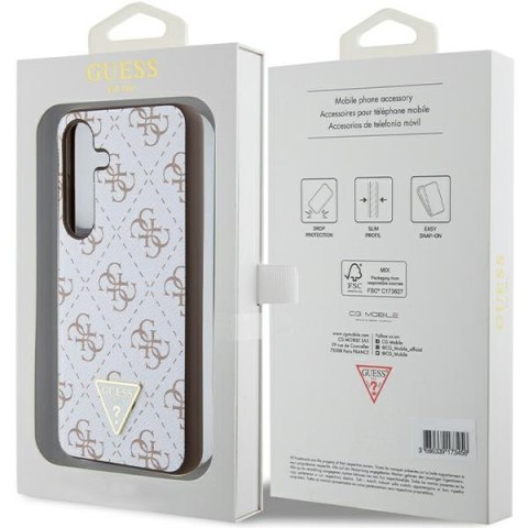 Guess GUHCS24SPG4GPH S24 S921 biały/white hardcase 4G Triangle