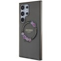 Guess GUHMS24LHFWFCK S24 Ultra S928 czarny/black hardcase IML Flowers Wreath MagSafe