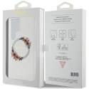 Guess GUHMS24LHFWFCT S24 Ultra S928 przeźroczysty/transparent hardcase IML Flowers Wreath MagSafe