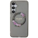 Guess GUHMS24MHFWFCK S24+ S926 czarny/black hardcase IML Flowers Wreath MagSafe