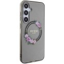 Guess GUHMS24MHFWFCK S24+ S926 czarny/black hardcase IML Flowers Wreath MagSafe