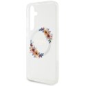 Guess GUHMS24MHFWFCT S24+ S926 przeźroczysty/transparent hardcase IML Flowers Wreath MagSafe