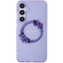 Guess GUHMS24MHFWFCU S24+ S926 fioletowy/purple hardcase IML Flowers Wreath MagSafe