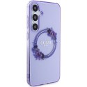 Guess GUHMS24MHFWFCU S24+ S926 fioletowy/purple hardcase IML Flowers Wreath MagSafe