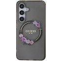 Guess GUHMS24SHFWFCK S24 S921 czarny/black hardcase IML Flowers Wreath MagSafe