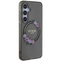 Guess GUHMS24SHFWFCK S24 S921 czarny/black hardcase IML Flowers Wreath MagSafe