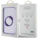 Guess GUHMS24SHFWFCU S24 S921 fioletowy/purple hardcase IML Flowers Wreath MagSafe