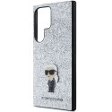 Karl Lagerfeld KLHCS24LGCNPSG S24 Ultra S928 srebrny/silver hardcase Fixed Glitter Ikonik Logo Metal Pin