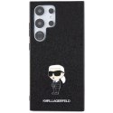 Karl Lagerfeld KLHCS24LGKNPSK S24 Ultra S928 czarny/black hardcase Fixed Glitter Ikonik Logo Metal Pin