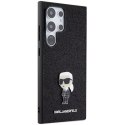 Karl Lagerfeld KLHCS24LGKNPSK S24 Ultra S928 czarny/black hardcase Fixed Glitter Ikonik Logo Metal Pin