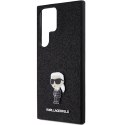 Karl Lagerfeld KLHCS24LGKNPSK S24 Ultra S928 czarny/black hardcase Fixed Glitter Ikonik Logo Metal Pin