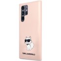 Karl Lagerfeld KLHCS24LSNCHBCP S24 Ultra S928 hardcase różowy/pink Silicone Choupette