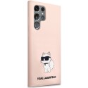 Karl Lagerfeld KLHCS24LSNCHBCP S24 Ultra S928 hardcase różowy/pink Silicone Choupette