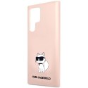 Karl Lagerfeld KLHCS24LSNCHBCP S24 Ultra S928 hardcase różowy/pink Silicone Choupette