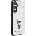 Karl Lagerfeld KLHCS24MGCNPSG S24+ S926 srebrny/silver hardcase Fixed Glitter Ikonik Logo Metal Pin