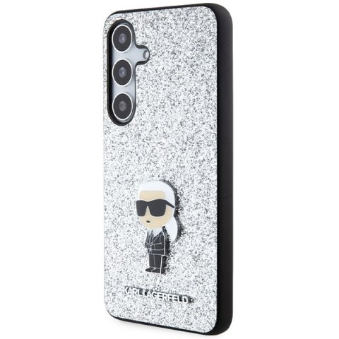 Karl Lagerfeld KLHCS24SGCNPSG S24 S921 srebrny/silver hardcase Fixed Glitter Ikonik Logo Metal Pin