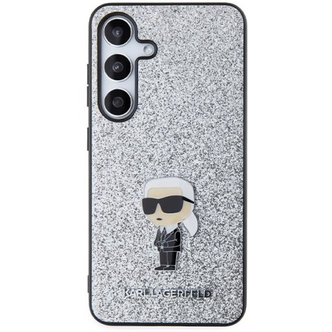 Karl Lagerfeld KLHCS24SGCNPSG S24 S921 srebrny/silver hardcase Fixed Glitter Ikonik Logo Metal Pin