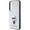 Karl Lagerfeld KLHCS24SGCNPSG S24 S921 srebrny/silver hardcase Fixed Glitter Ikonik Logo Metal Pin