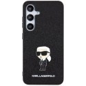 Karl Lagerfeld KLHCS24SGKNPSK S24 S921 czarny/black hardcase Fixed Glitter Ikonik Logo Metal Pin