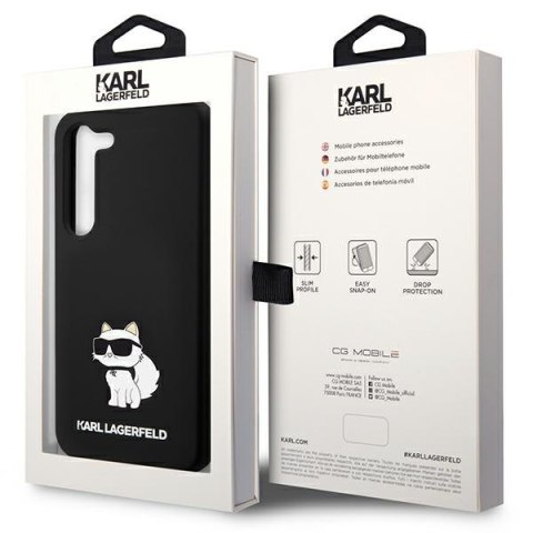 Karl Lagerfeld KLHCS24SSNCHBCK S24 S921 hardcase czarny/black Silicone Choupette