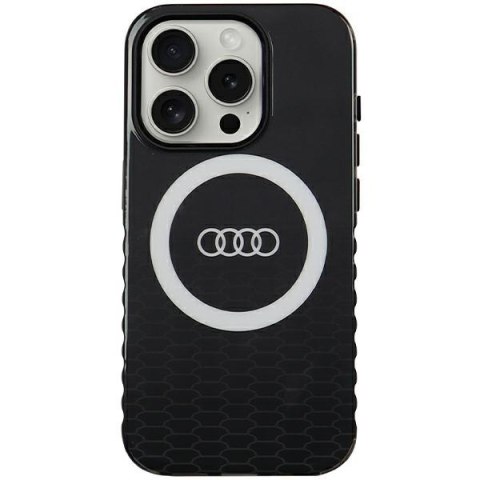 Audi IML Big Logo MagSafe Case iPhone 15 Pro 6.1" czarny/black hardcase AU-IMLMIP15P-Q5/D2-BK