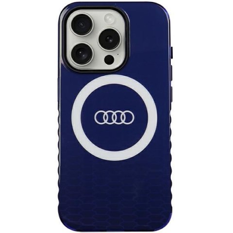 Audi IML Big Logo MagSafe Case iPhone 15 Pro 6.1" niebieski/navy blue hardcase AU-IMLMIP15P-Q5/D2-BE