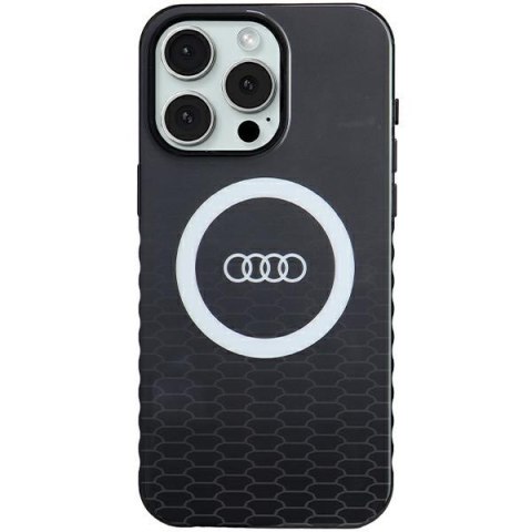 Audi IML Big Logo MagSafe Case iPhone 15 Pro Max 6.7" czarny/black hardcase AU-IMLMIP15PM-Q5/D2-BK