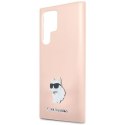 Karl Lagerfeld KLHCS23LSMHCNPP S23 Ultra S918 różowy/pink Silicone Choupette Metal Pin