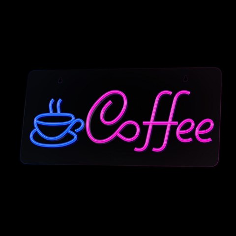 Neon PLEXI LED COFFEE niebieski róż NNE11 Neolia