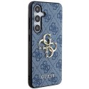 Guess nakładka do Samsung Galaxy S24 Plus GUHCS24M4GMGBL niebieska HC PU LEATHER 4G METAL LOGO