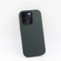 Nakładka Mag Leather do iPhone 13 Pro 6,1" ciemnozielona