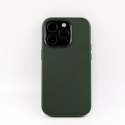 Nakładka Mag Leather do iPhone 13 Pro 6,1" ciemnozielona